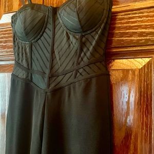 Black pant/jump suit. Half corset spaghetti straps
